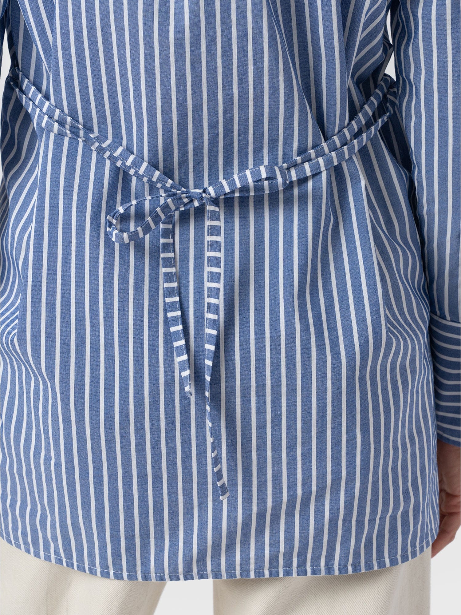 Raegan Tie Shirt - Blue Stripe - Women's Blouses | Saint + Sofia® EU